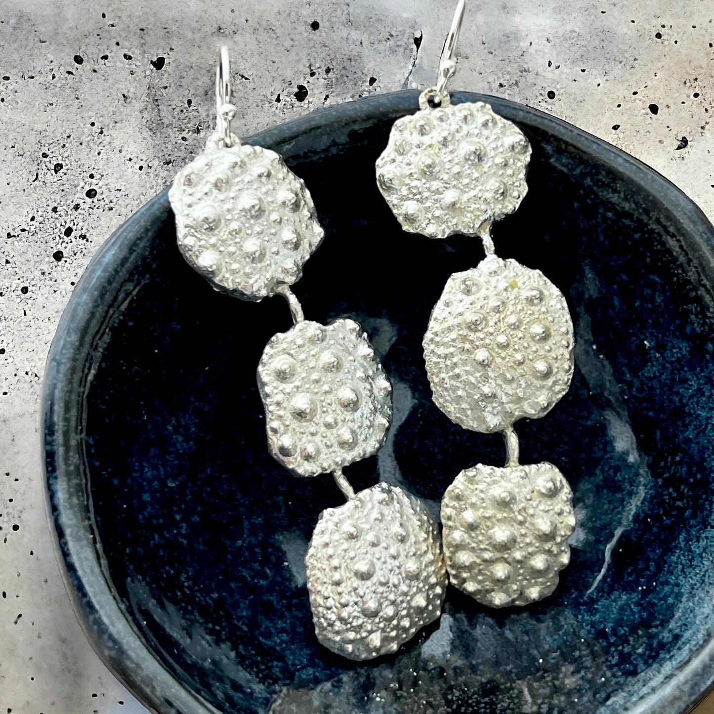 Kina Sea Urchin Shell Trio Earrings