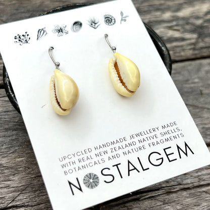 SS26 - Beachy Cowrie Shell Hook Earrings