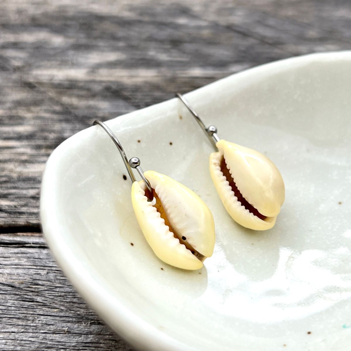 SS26 - Beachy Cowrie Shell Hook Earrings