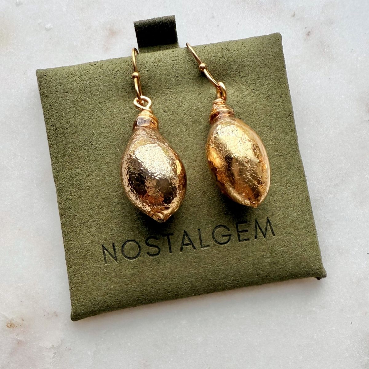 Seaweed bladder earrings styled shot