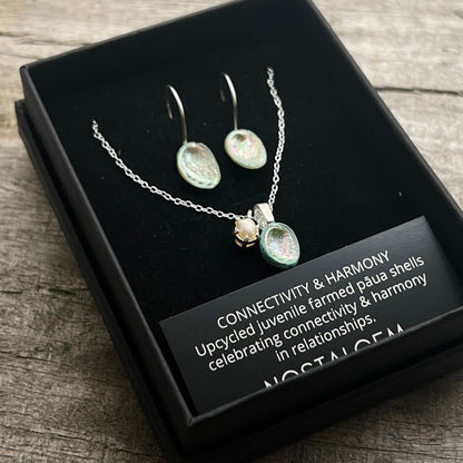 Bestseller Bundle: Paua Shell & Rice Pearl Necklace & Earring Set