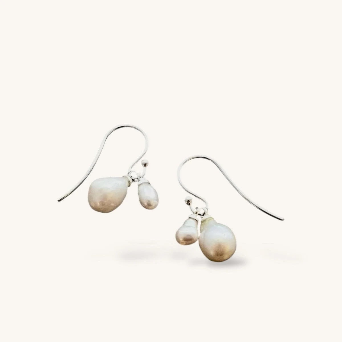 Baroque Pearl Perfectly Imperfect Mother & Child Hook Earrings