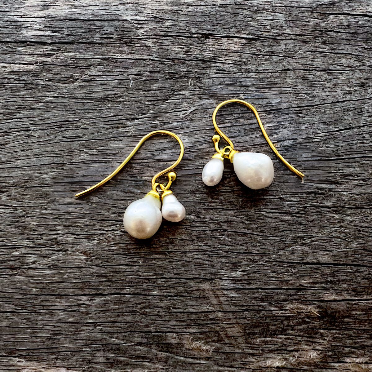 Baroque Pearl Perfectly Imperfect Mother & Child Hook Earrings