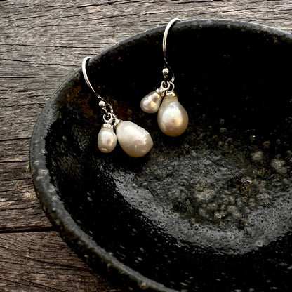 Baroque Pearl Perfectly Imperfect Mother & Child Hook Earrings