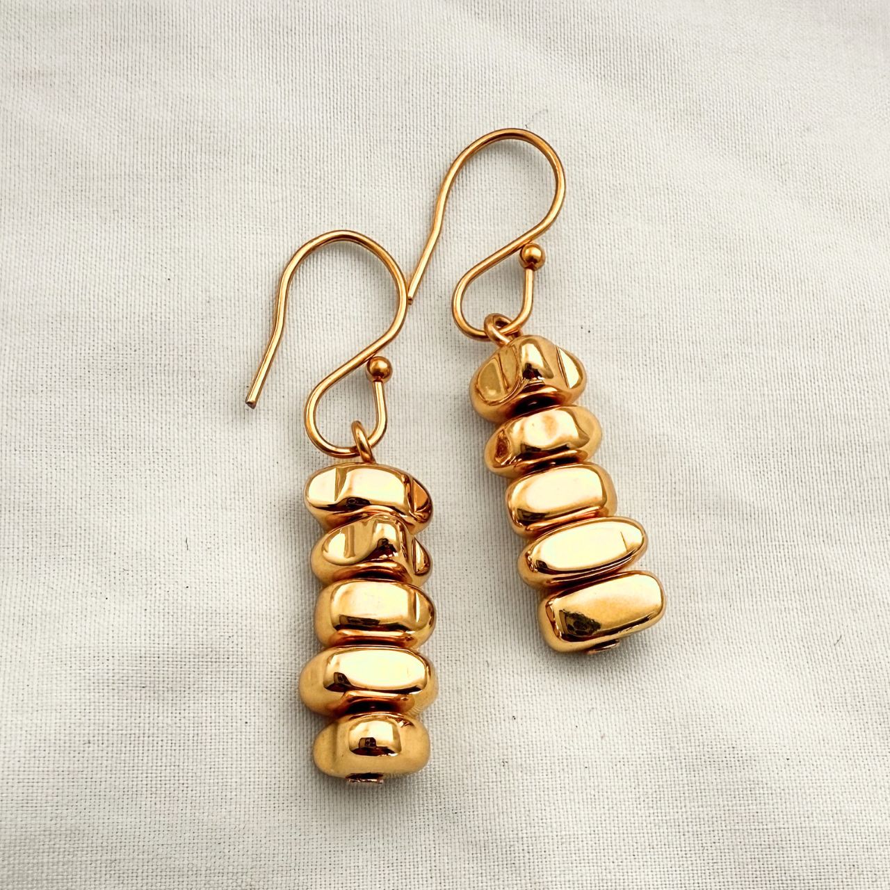 Cairn stone stack earrings in micro-suede gift pouch