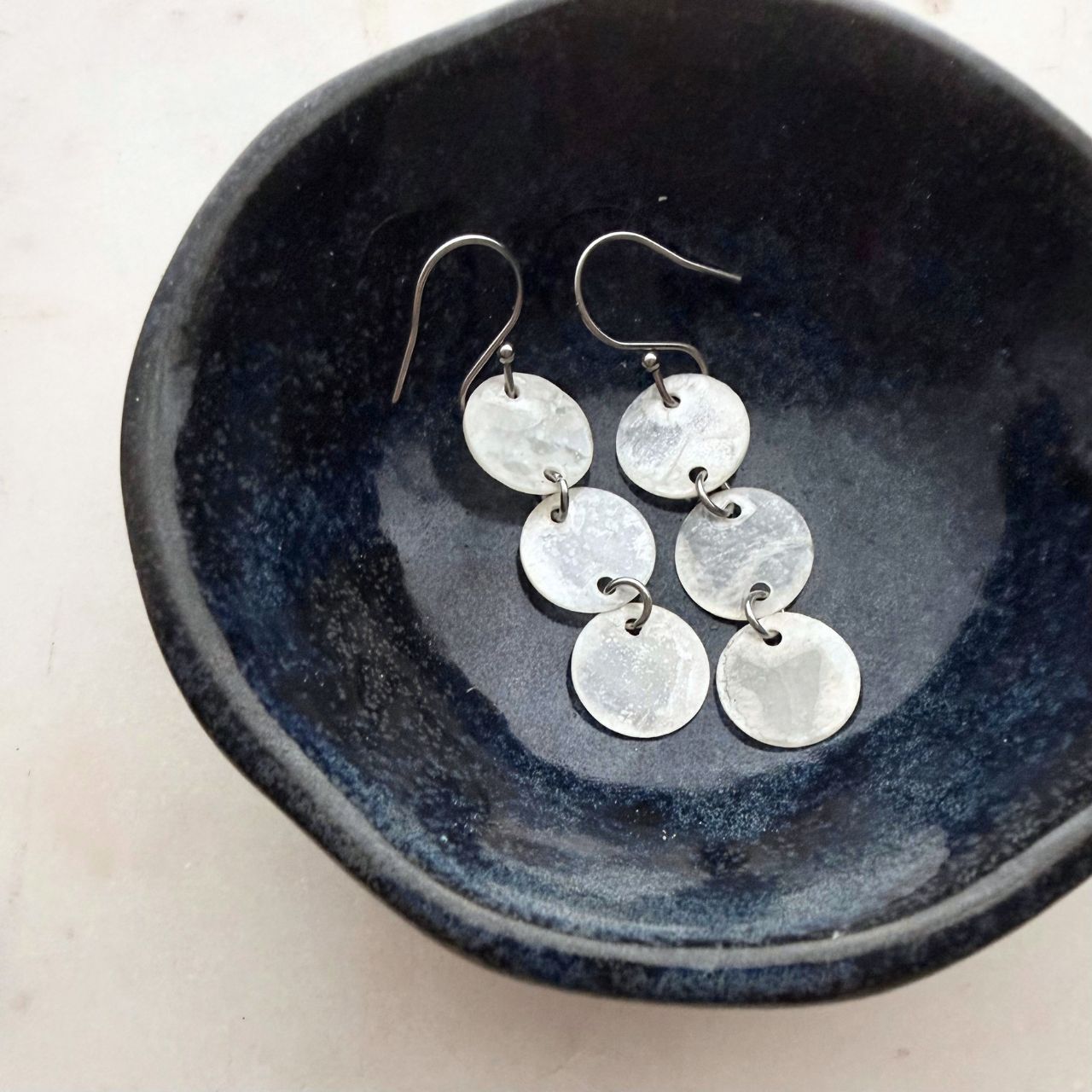 Mini Capiz Shell Chandelier Drop Earrings
