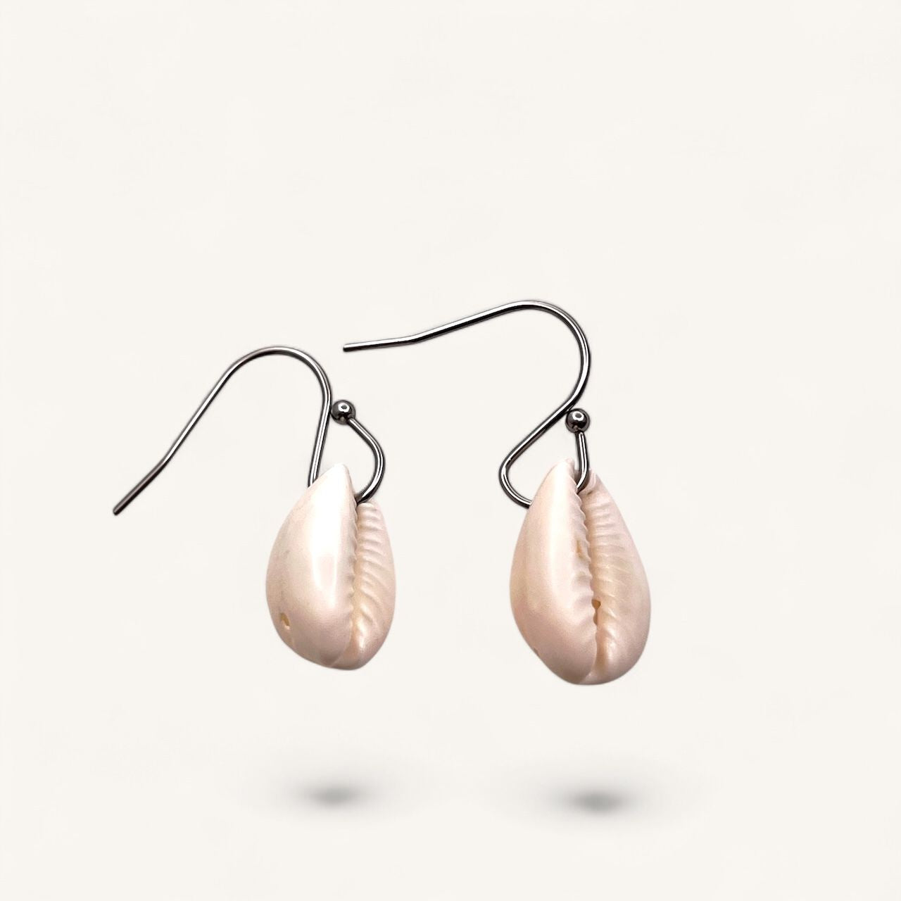 Beachy Cowrie Shell Hook Earrings