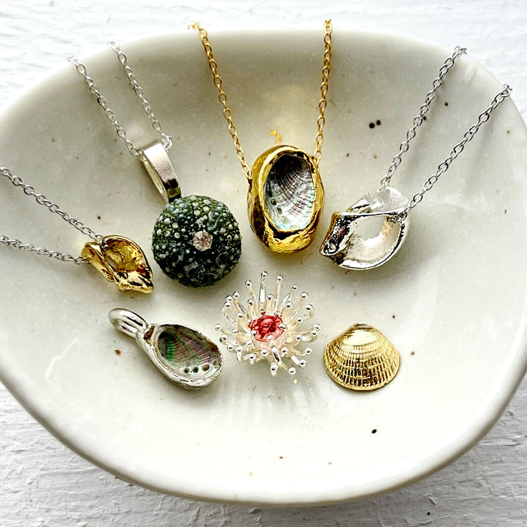 Jewellery made in NZ using flora and fauna plated in gold and silver ...