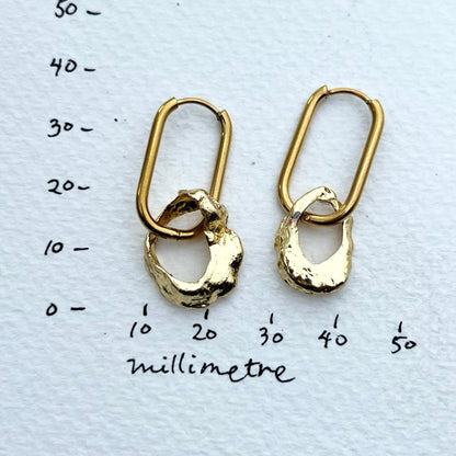 The World Is Your Oyster Shell Hoop Earrings 1
