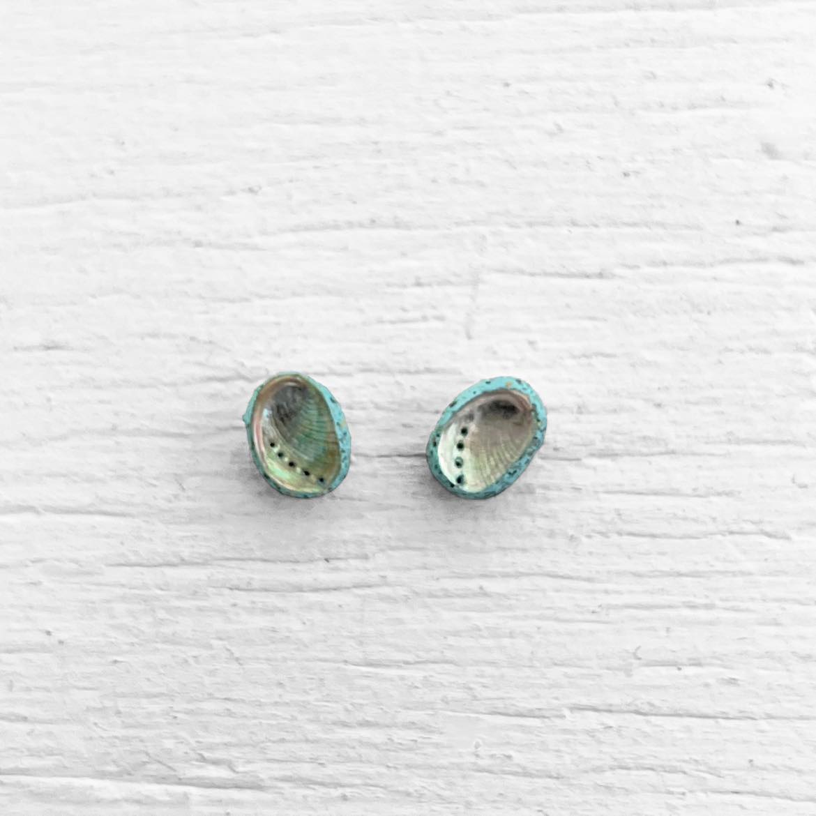 Paua Shell Stud Earrings (Beachsand)