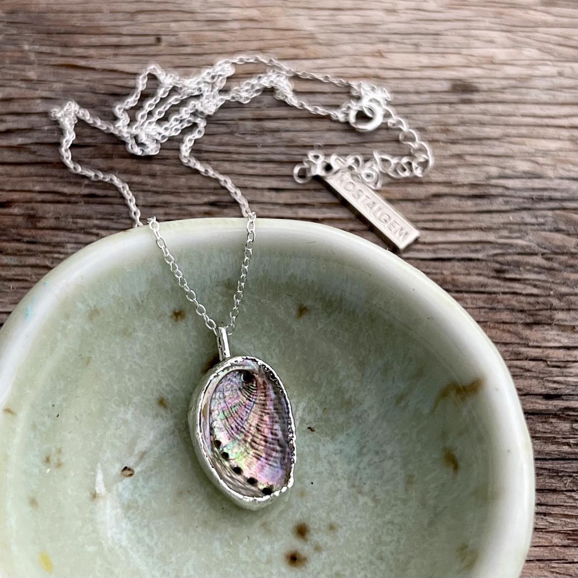 Paua Shell Oval Pendant Necklace | Jewellery Making Kit