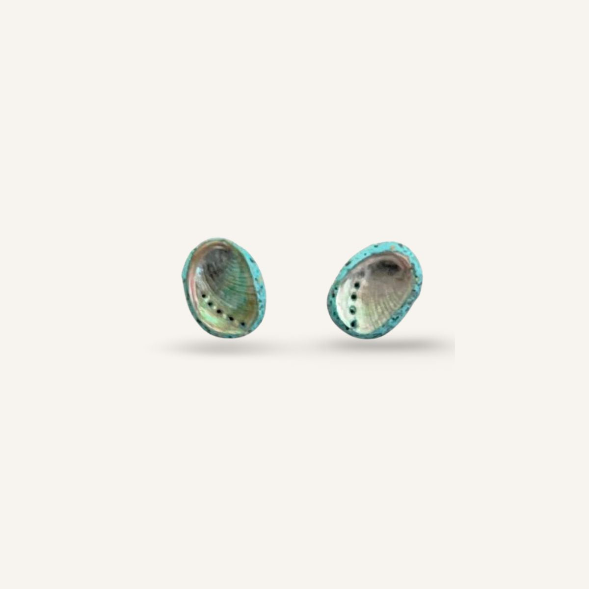 Paua Shell Stud Earrings (Beachsand)