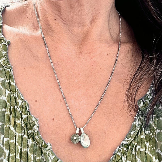 Paua & Kina Shell Pair Necklace (BEST SELLER)