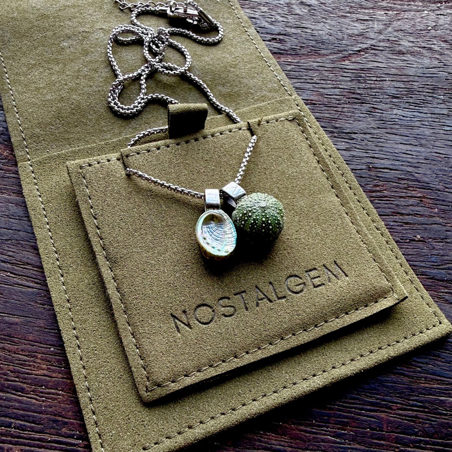 Paua & Kina Shell Pair Necklace (BEST SELLER)
