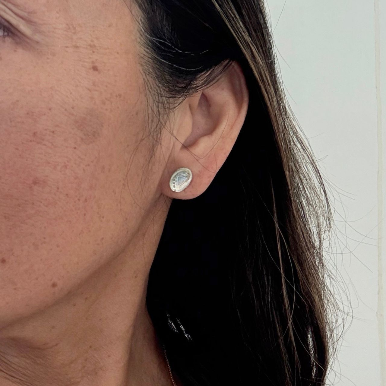 Tiny Farm Paua Shell Stud Earrings