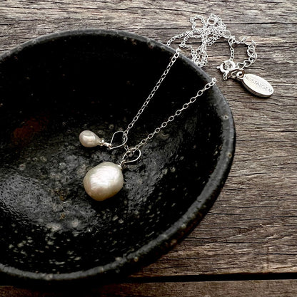 Baroque Pearl Perfectly Imperfect Mother & Child Necklace