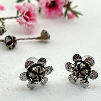 Manuka Pod Flower Stud Earrings