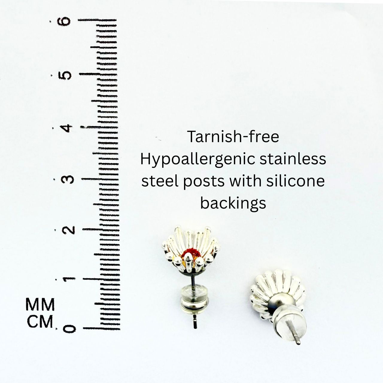 Pohutukawa Floragem Stamen Stud Earrings