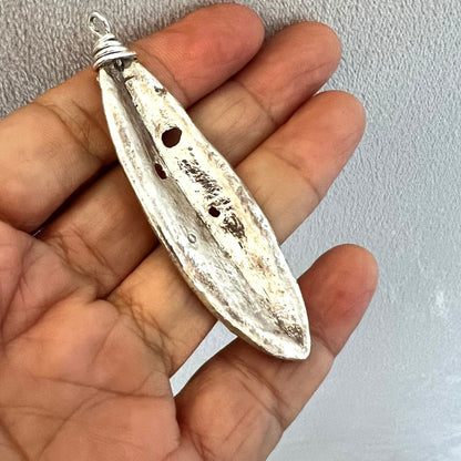 Pohutukawa Leaf With Holes Pendant - NO CHAIN