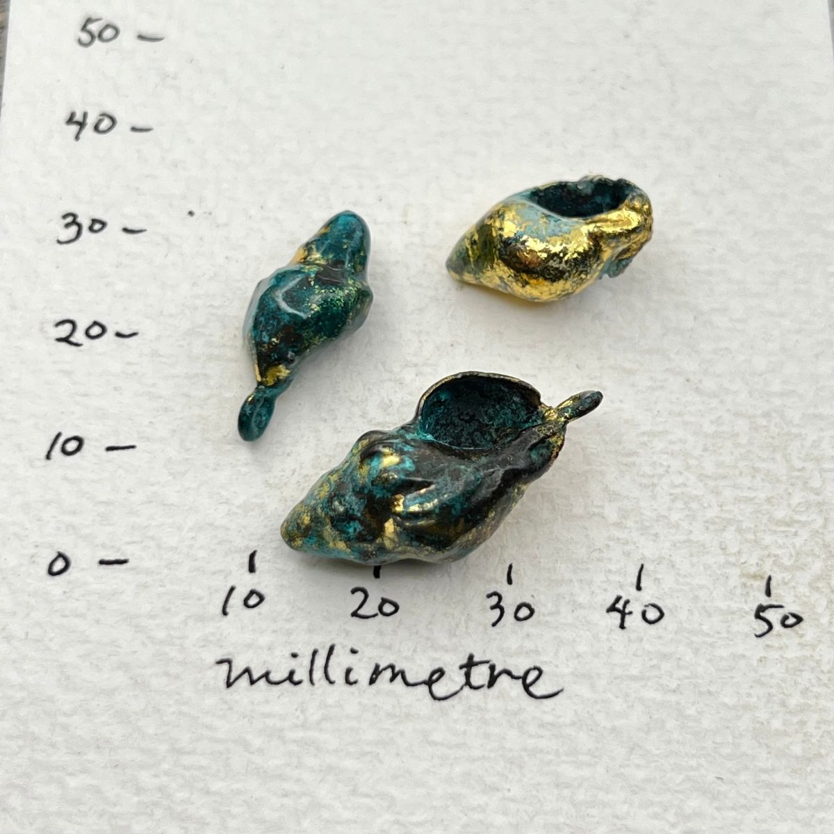 SS19 - Gold Dipped With Verdigris Whelk Pendant