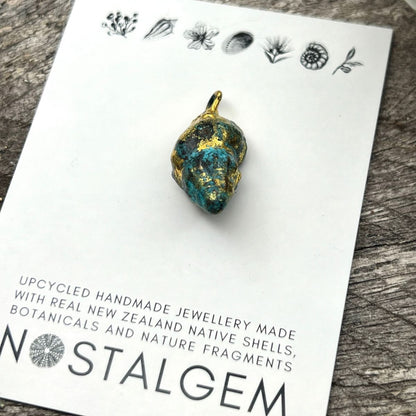 SS19 - Gold Dipped With Verdigris Whelk Pendant