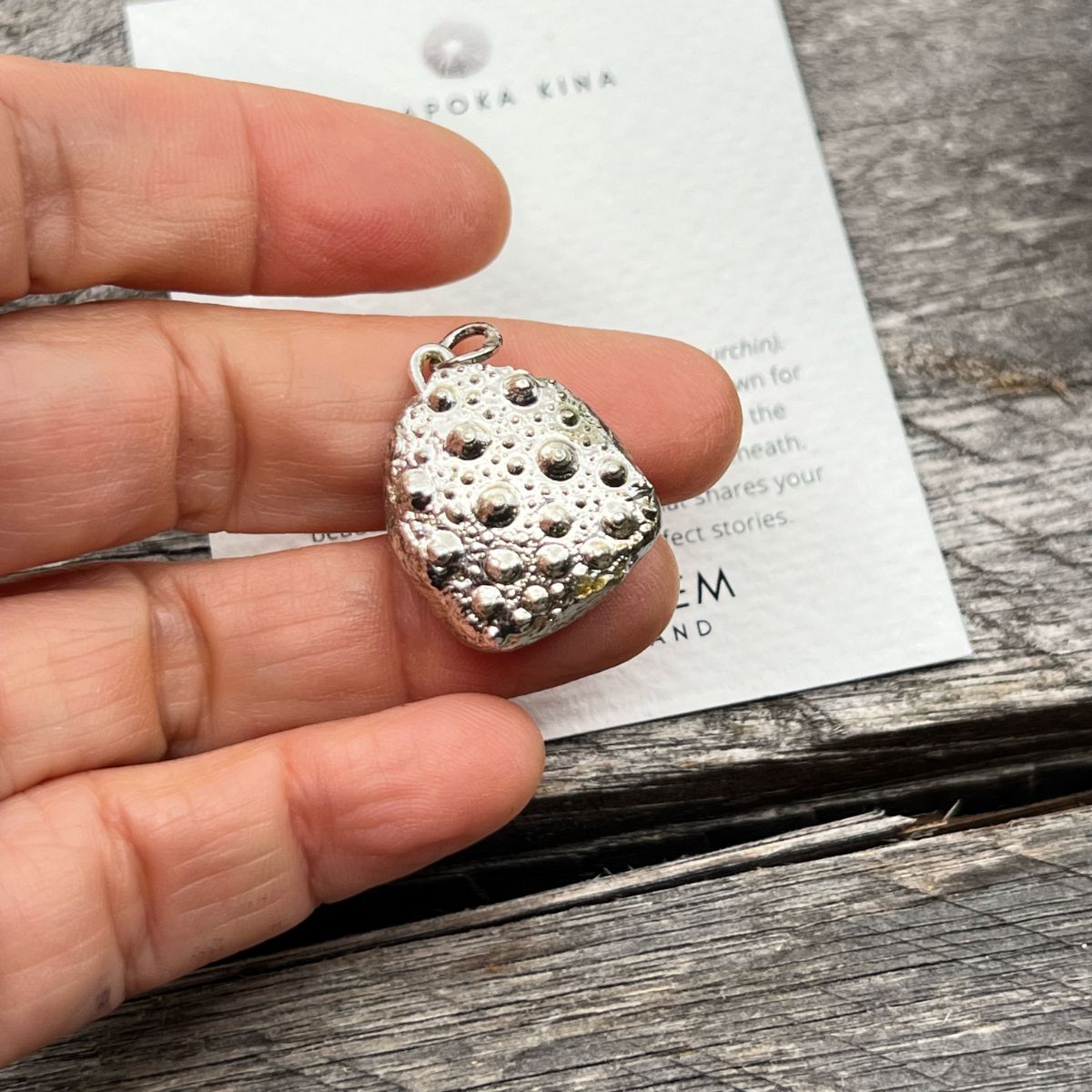 SS22 - Kina Sea Urchin Silver Dipped Pendant