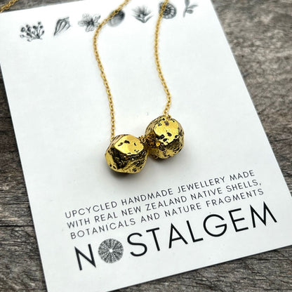 SS24 - Lava Stone Dipped in Gold Couple Necklace