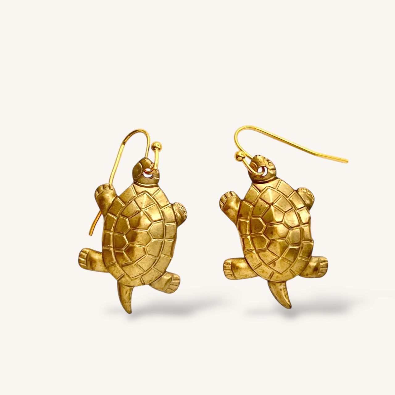 Vintage Turtle Slow But Sure Charm Earrings