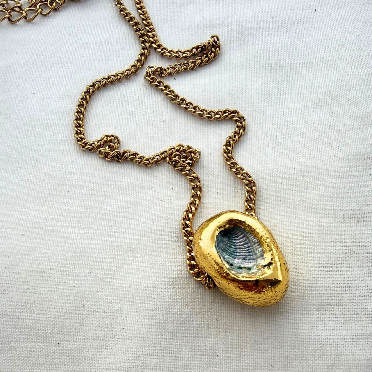Paua Golden Nugget Single Necklace